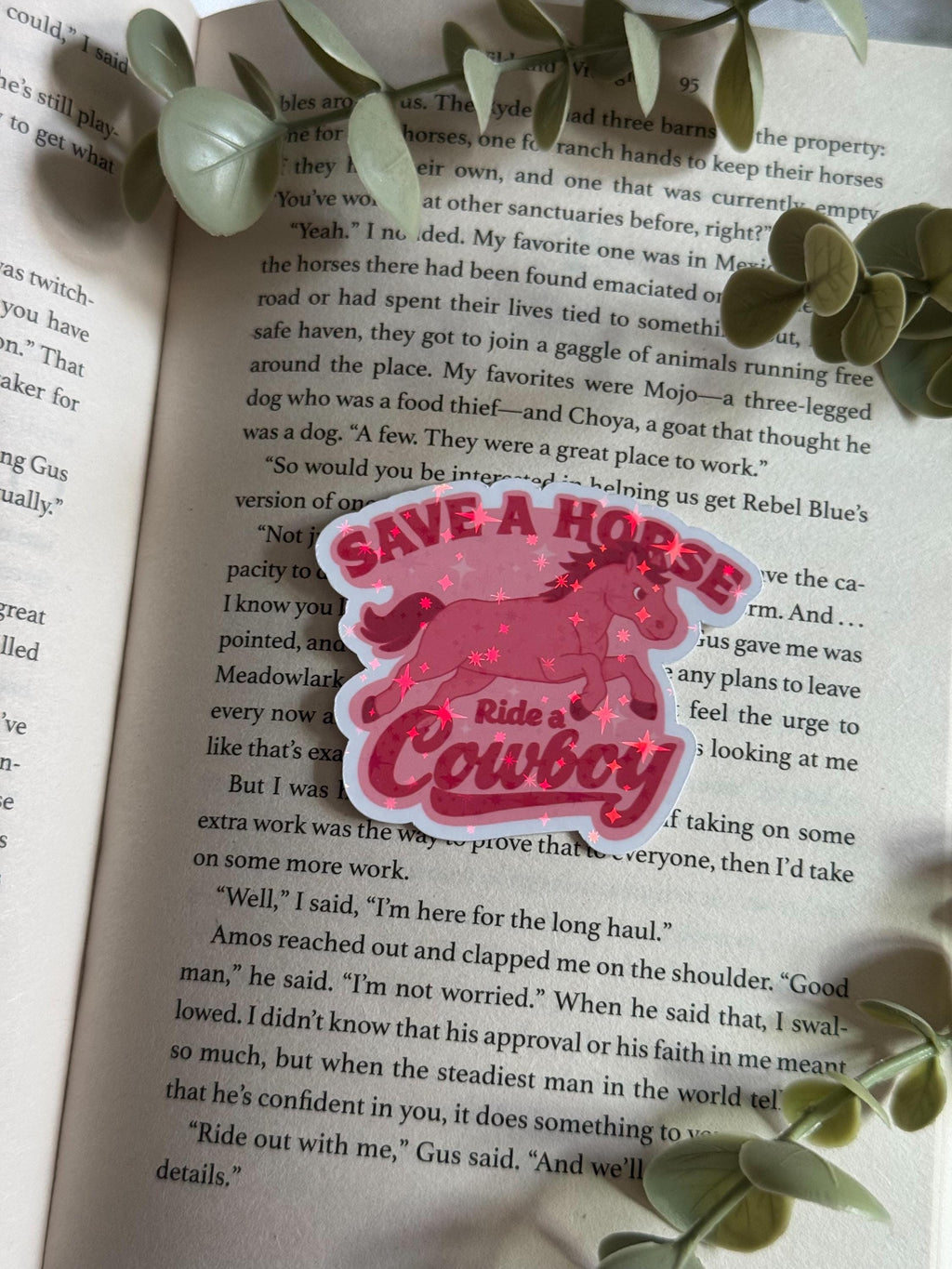 Save A Horse Ride A Cowboy - holographic sticker