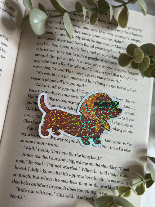 Babushka Dog - holographic sticker