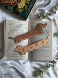 Dachshund - linen bookmark